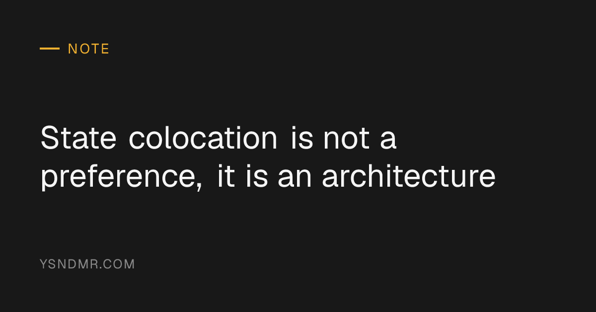 State Colocation: An Architectural Imperative, Not a Frontend Preference