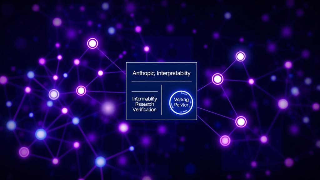 Diagram illustrating Anthropic's AI safety research framework, highlighting interpretability and verification.