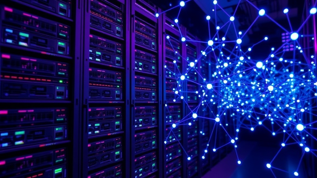 Nvidia GPU server racks in a data center environment