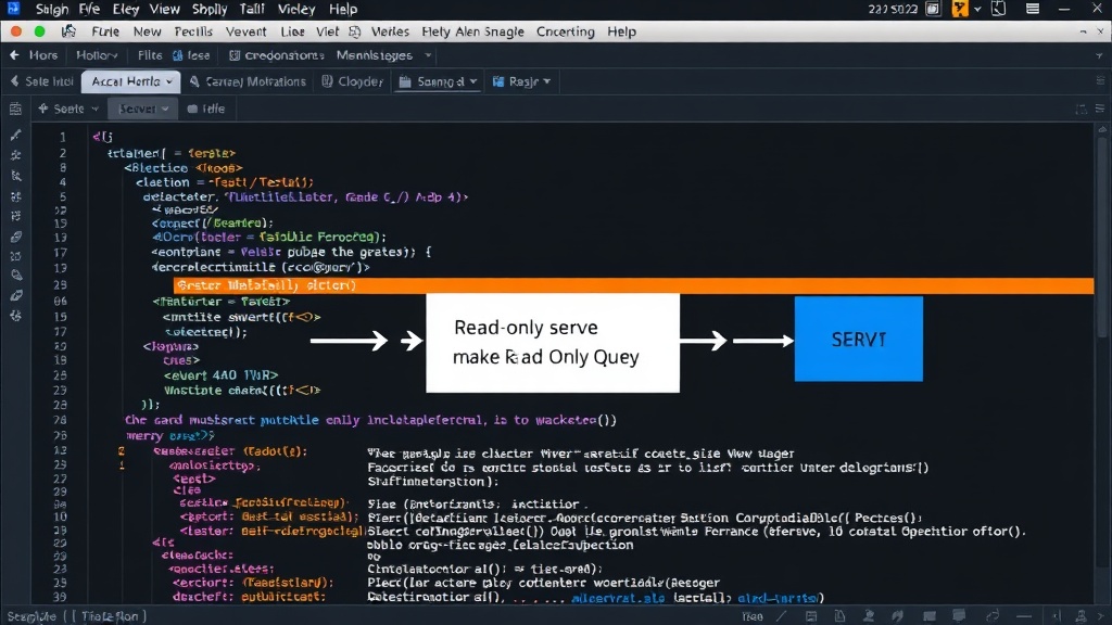 Diagram illustrating a client making a read-only query to a server.