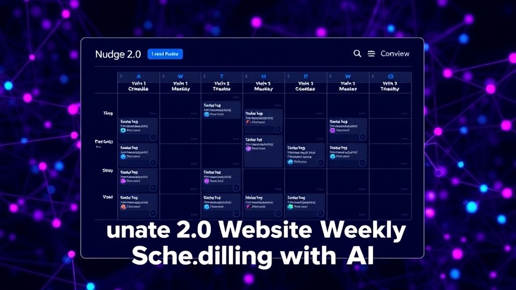 Nudge 2.0 interface showing an AI-generated weekly schedule overview