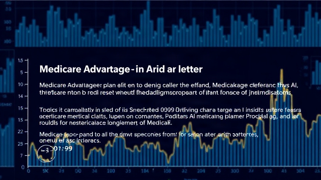 A visual representation of a Medicare Advantage plan denial letter with AI-generated justification