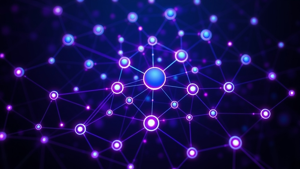 Conceptual diagram of interconnected AI agents collaborating on a task