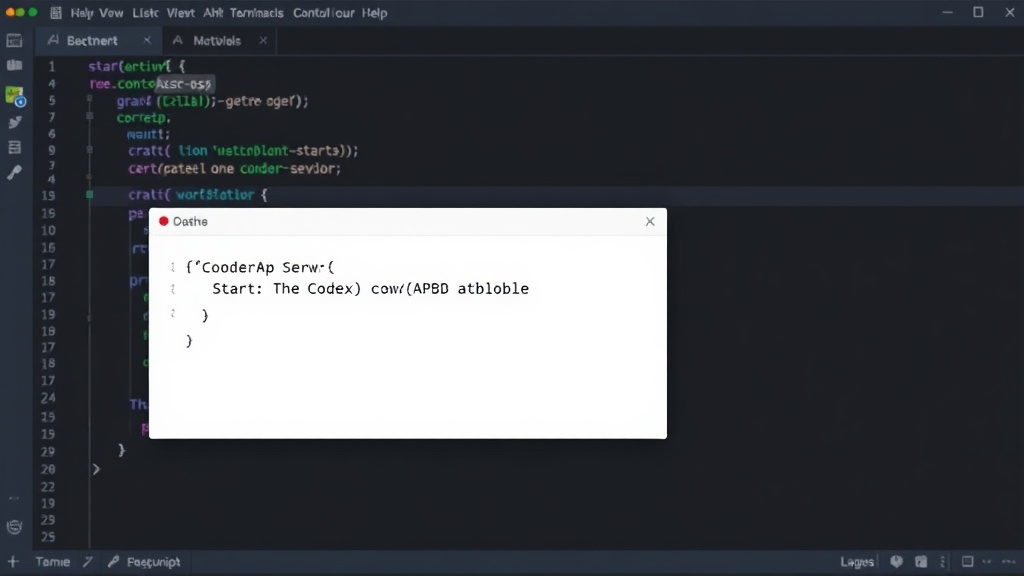 Terminal displaying the command to start the Codex App Server