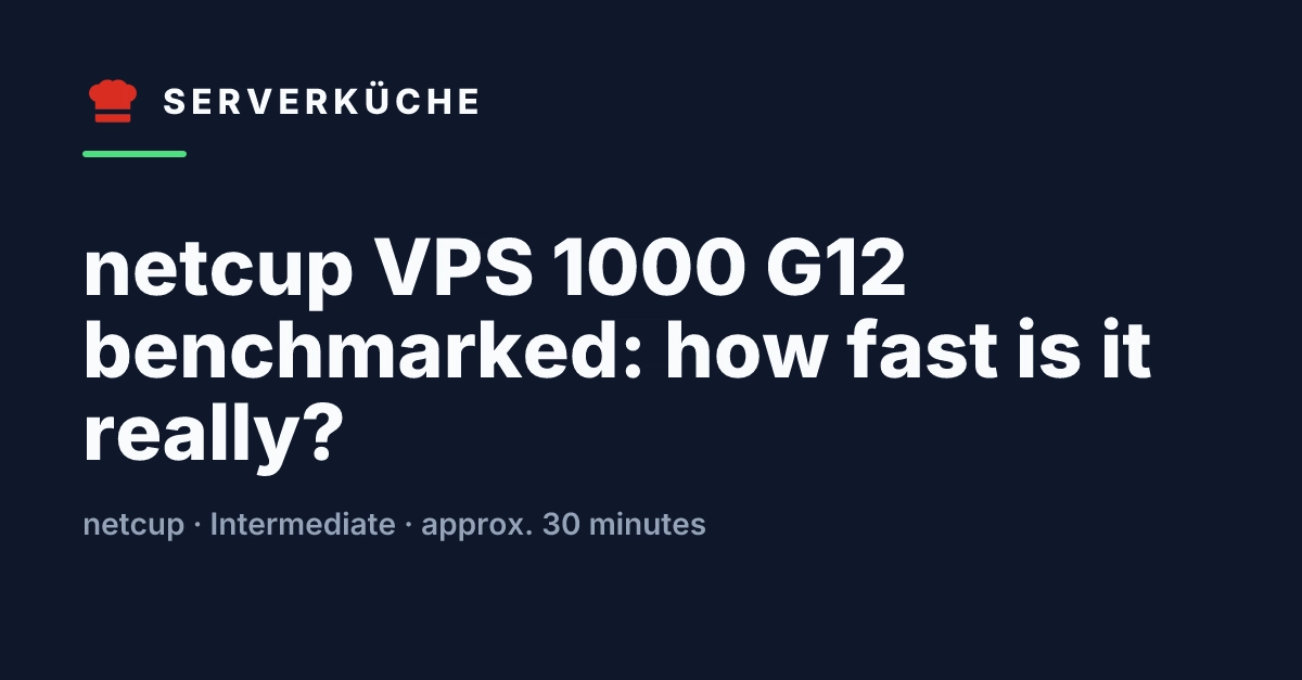 Netcup VPS 1000 G12 Benchmarked: Performance Under Scrutiny