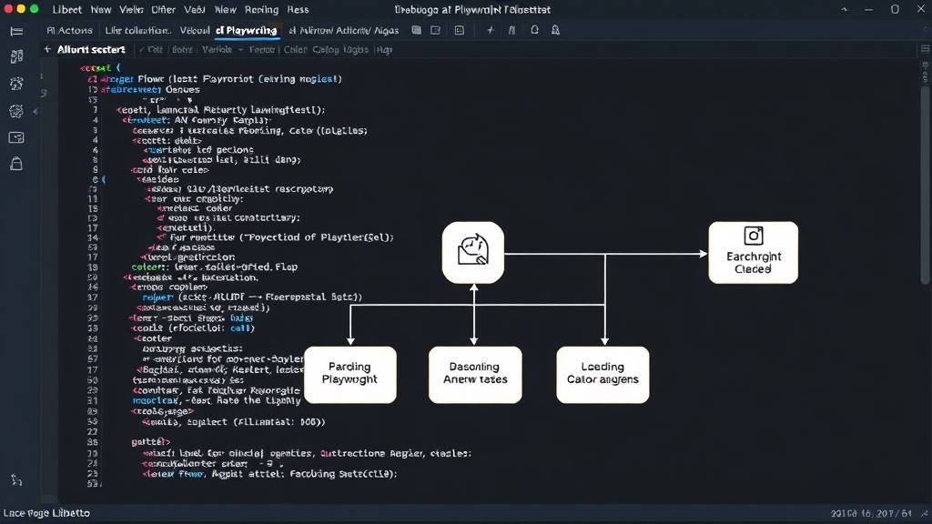 Diagram illustrating the Libretto PR agent workflow for debugging Playwright tests