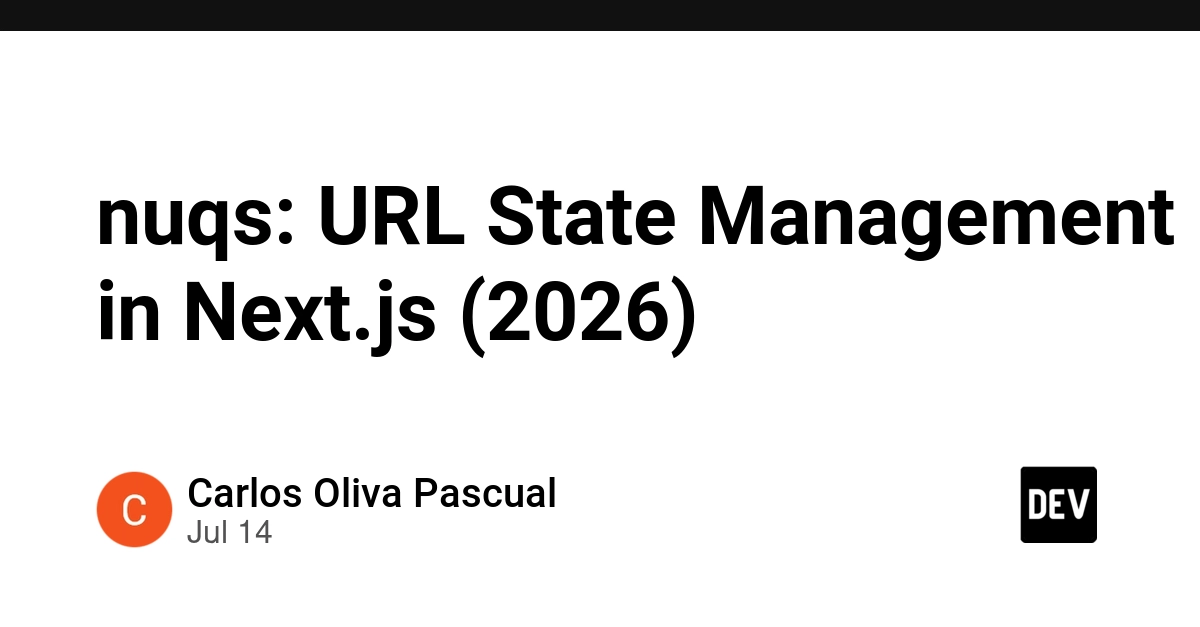 nuqs: Next.js URL State Management Simpler Than useState