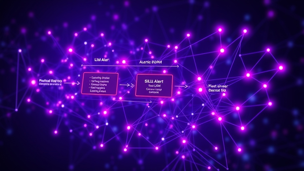 Diagram illustrating SIEM alert flow with LLM enrichment and prioritization