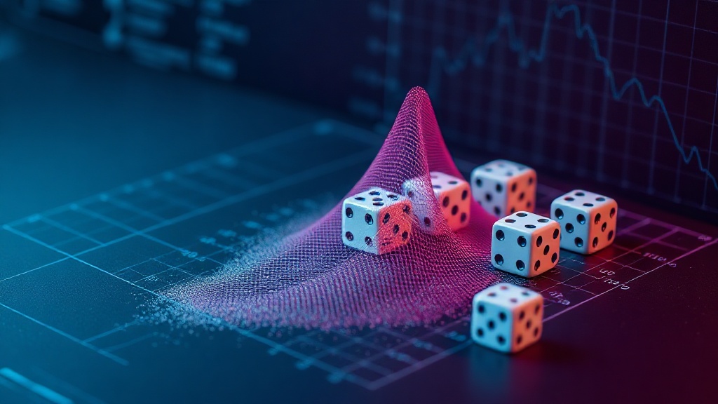 Simulation showing the distribution of sums from rolling multiple dice.