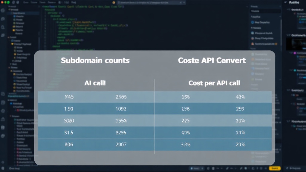 Comparison chart showing subdomain counts and cost per API call