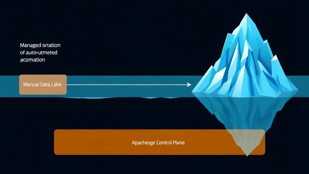 Diagram illustrating the shift from manual data lake management to an automated control plane
