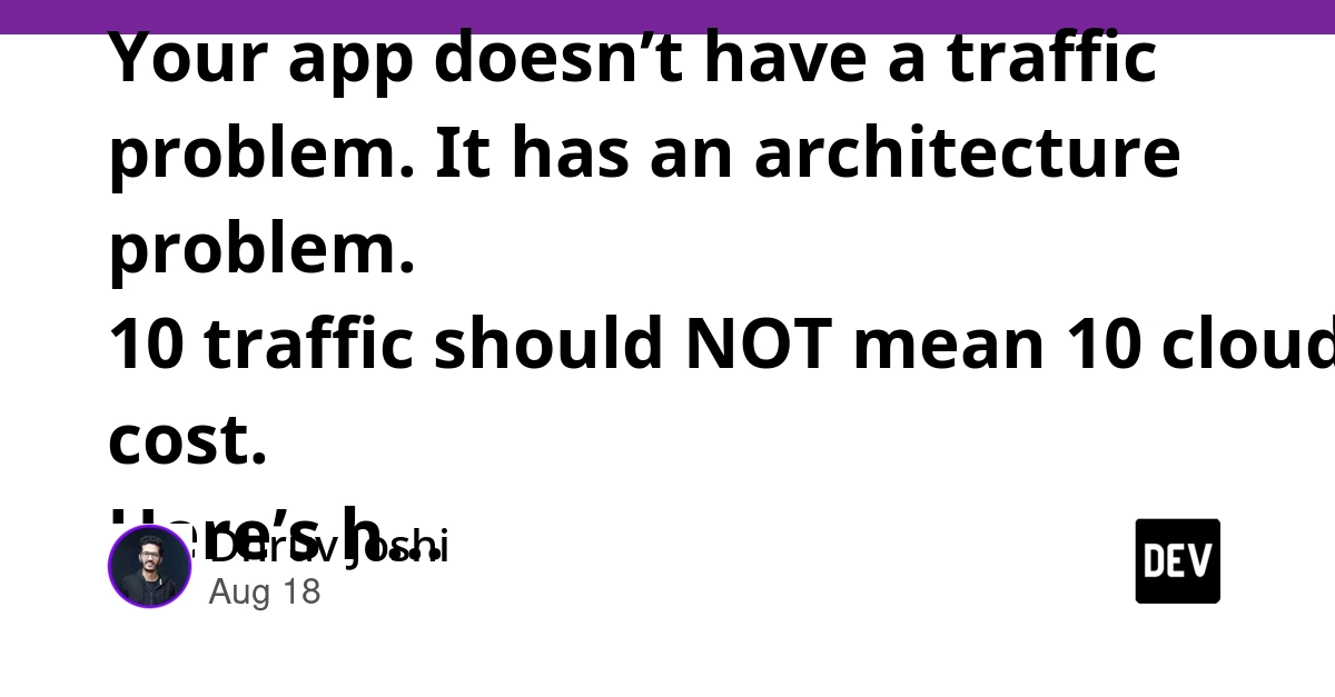 Scale Apps Without 10x Cloud Costs: Fix Architecture, Not Traffic