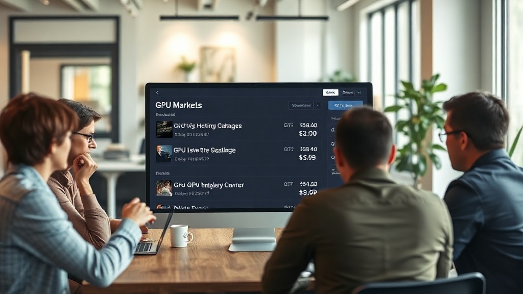 Stoa Markets platform interface displaying available GPU listings and pricing