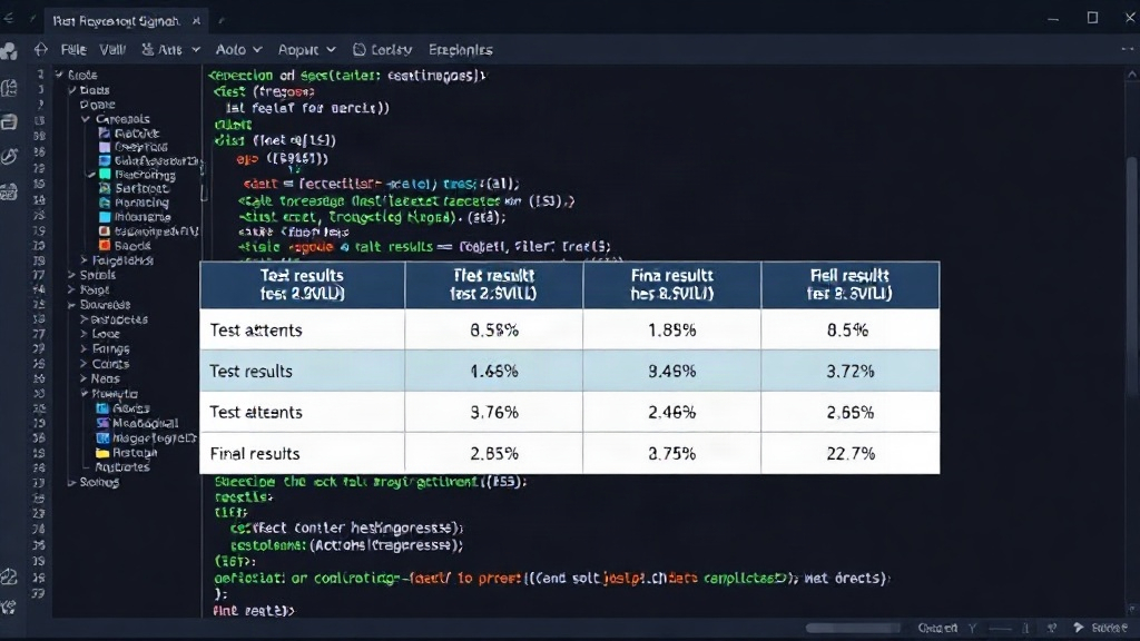 Table comparing test attempts, final results, and reliability signals