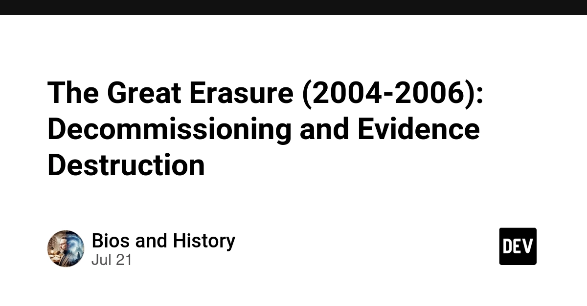 The Great Erasure: How the Early Internet's History Vanished (2004-2006)