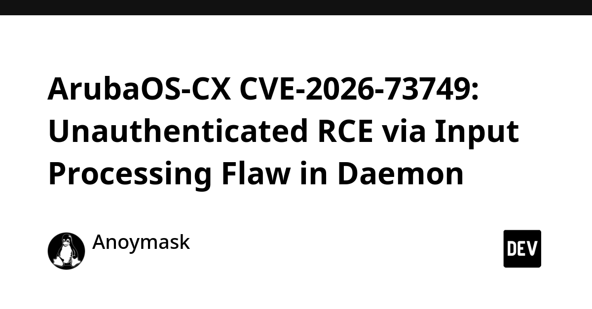 ArubaOS-CX RCE Vulnerability (CVE-2026-73749) Patched by HPE