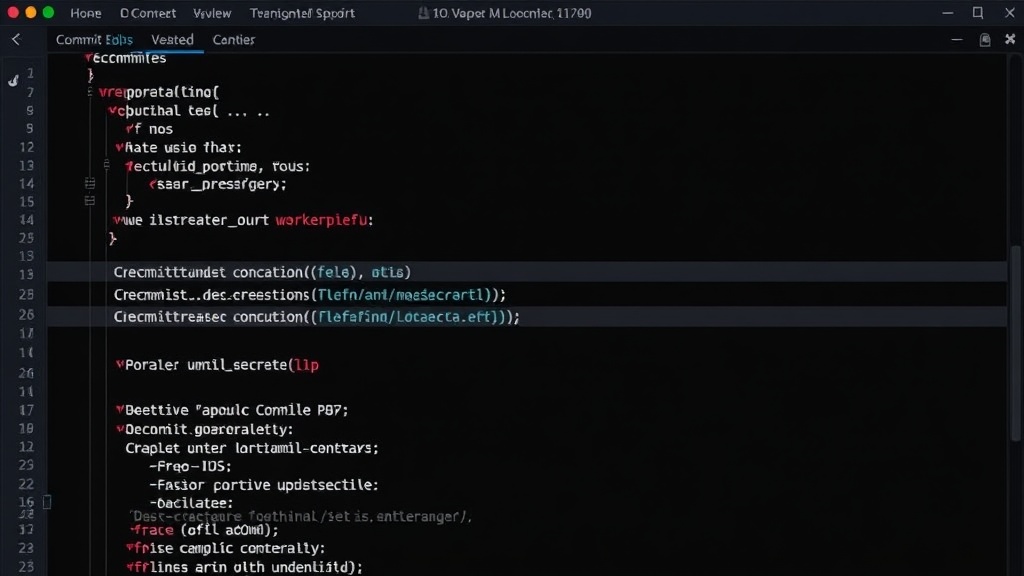 Terminal output showing a deceptive AI-generated commit message alongside the actual code diff
