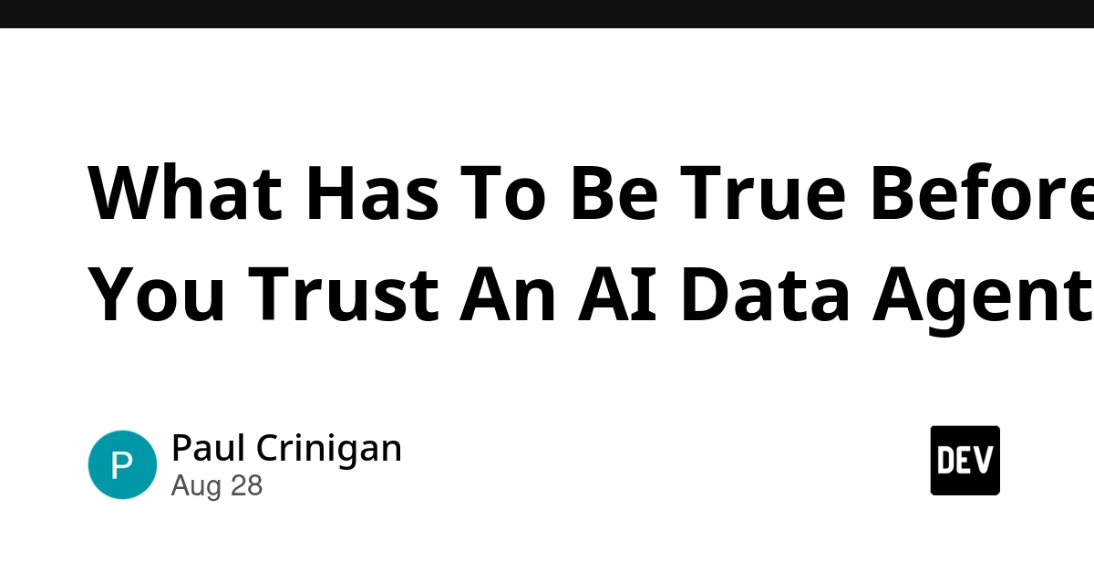 AI Data Agents: Beyond SQL Generation to Real-World Trust