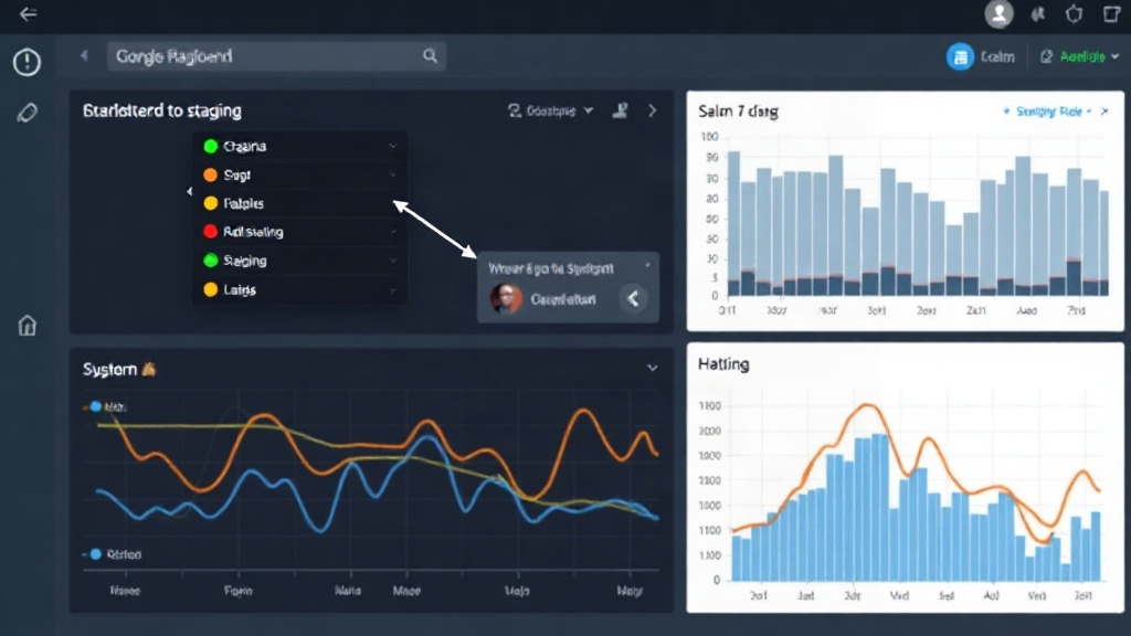 Diagram showing Grafana template variable selection defaulting to staging