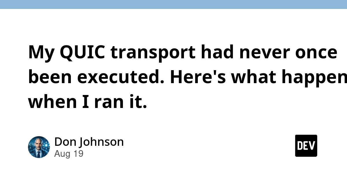 Developer's SMESH QUIC Transport Ignored for Months: Why it Didn't Run