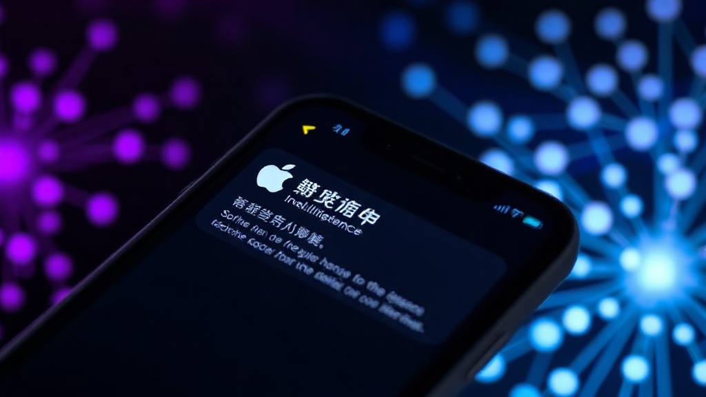 Apple iPhone displaying the Apple Intelligence interface with Chinese language prompts