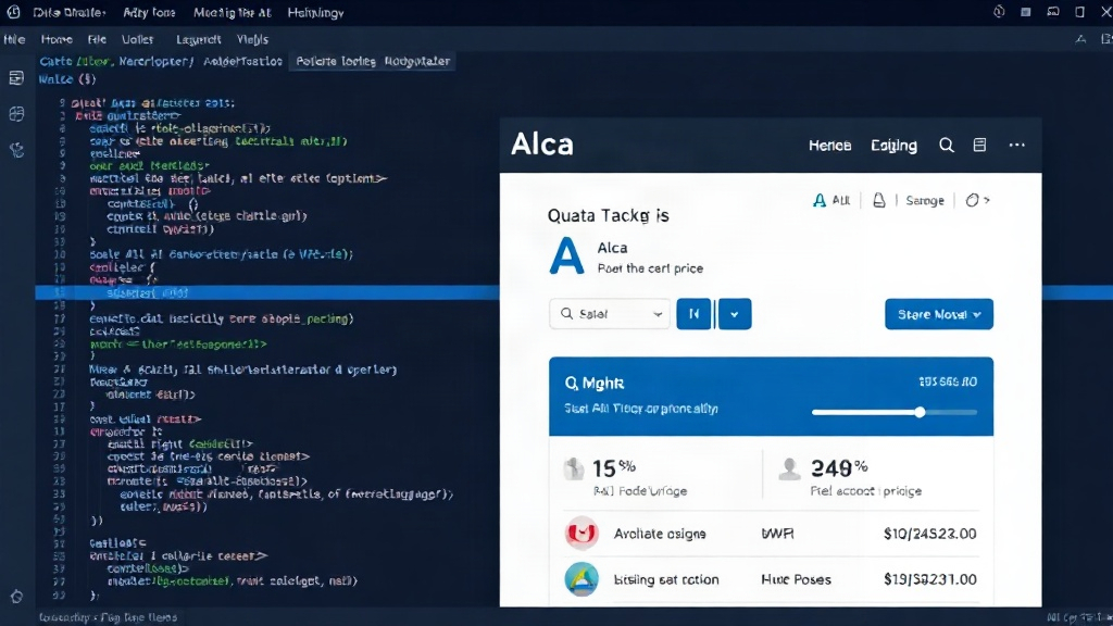 Alca website interface displaying AI model pricing and quota reset information