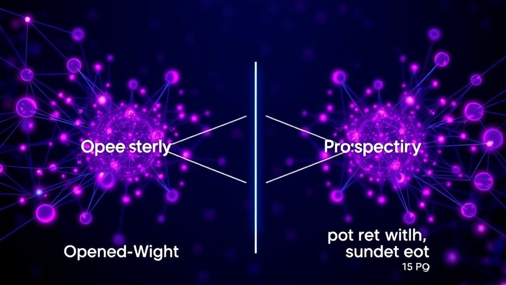 Diagram illustrating the difference between open-weight and proprietary AI model access