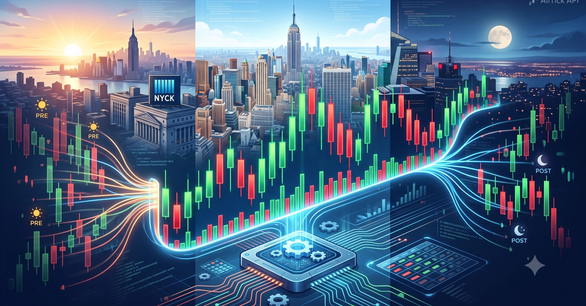 US Stock Candlestick Charts Get Continuous with Three-Layer Session Tagging