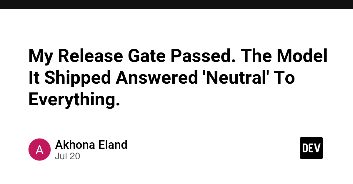 Model Shipped to Production Failed Compliance Checks, Despite Passing All Gates