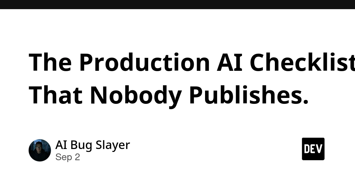 AI Production Checklist: Bridging the Gap Between Demos and Reality