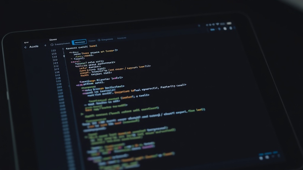 Acode app interface on a tablet displaying basic HTML code for a homepage.