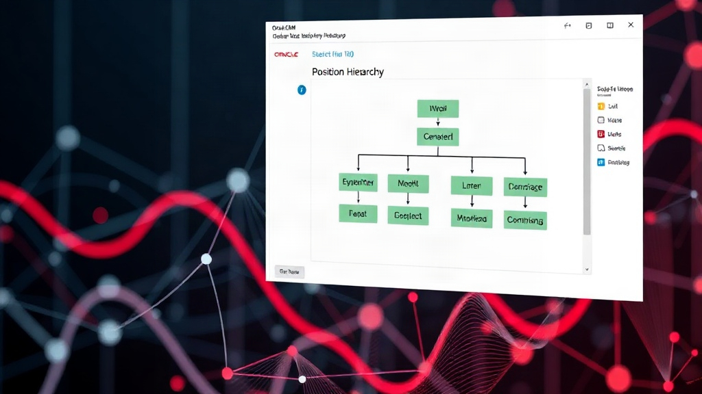 Oracle HCM interface showing the setup for defining position hierarchy levels and relationships