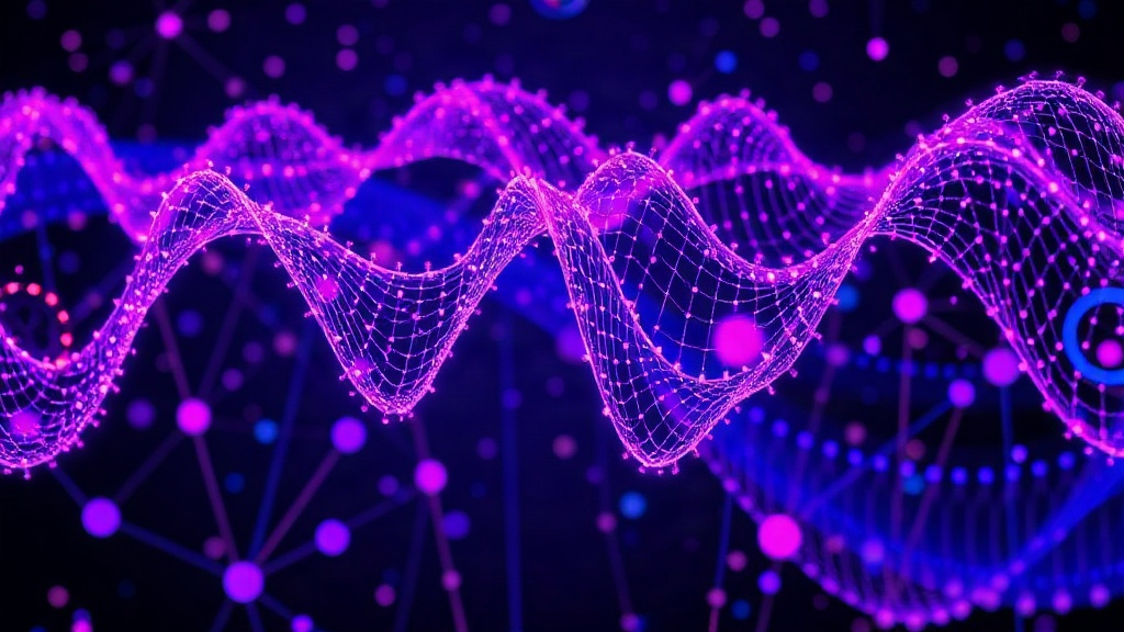 Conceptual visualization of advanced AI audio waveform processing