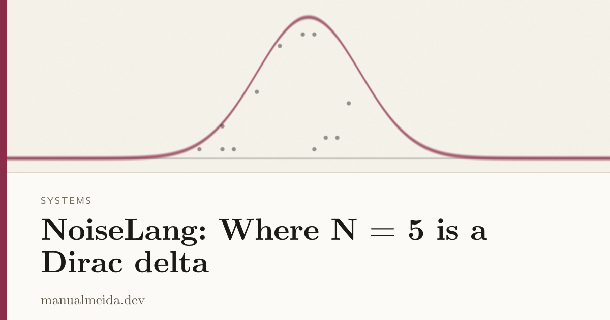 NoiseLang: A New DSL for Probabilistic Programming with N=5