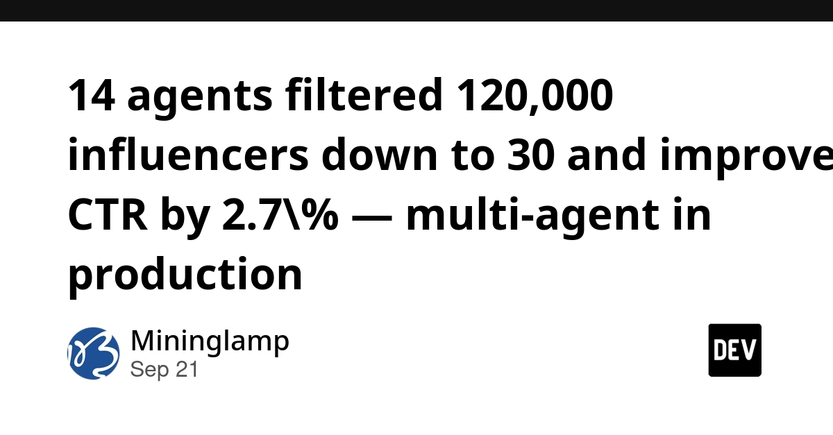 14 AI Agents Managed Influencer Marketing Campaign, Boosting CTR by 2.7%