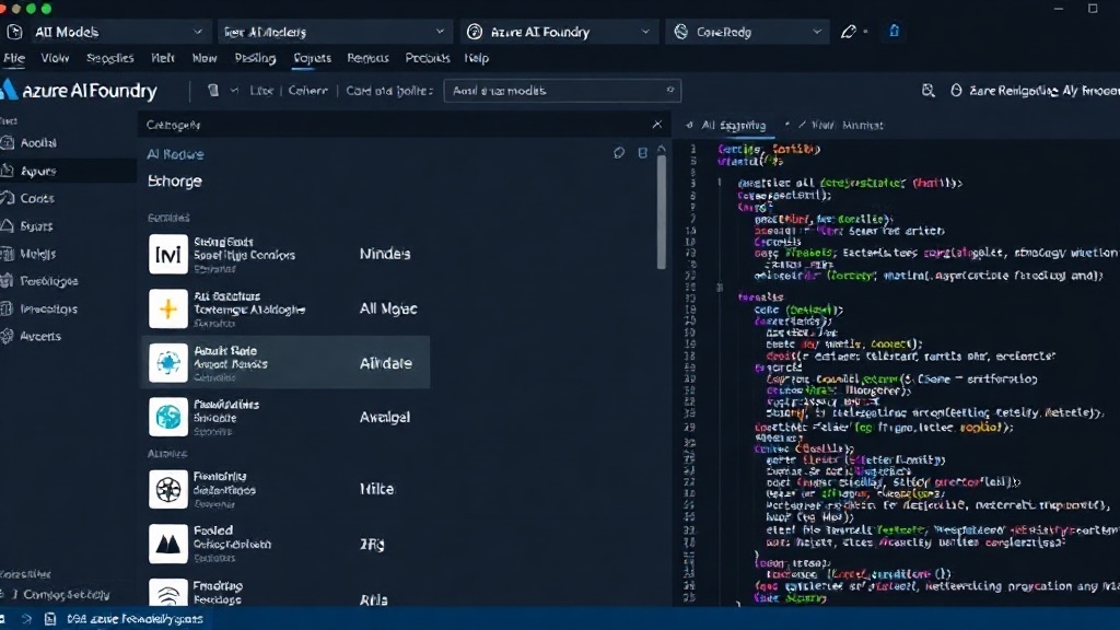 Azure AI Foundry dashboard displaying various AI model categories and search filters