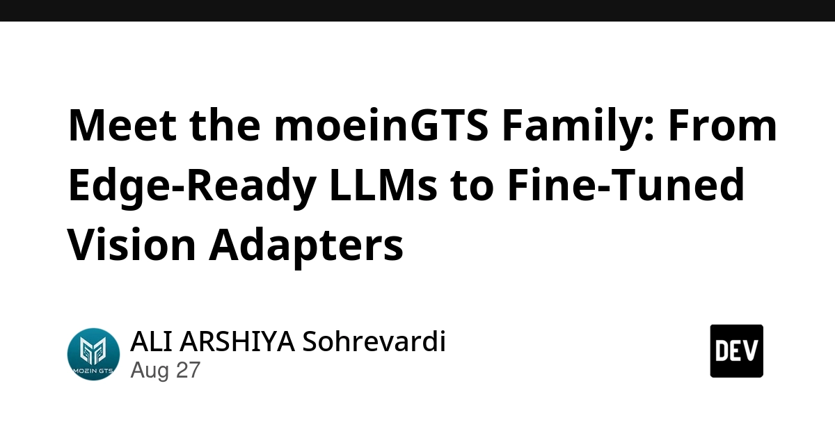 moeinGTS AI Family: Lightweight LLMs to Vision Adapters