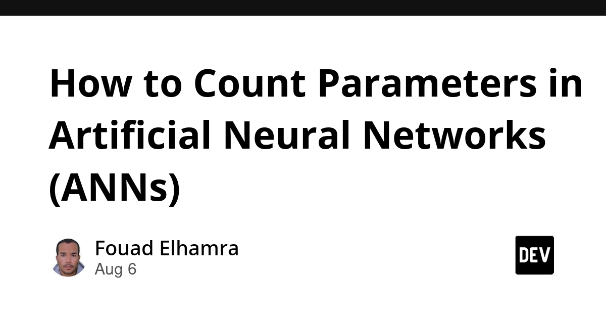 Counting Neural Network Parameters: A Developer's Guide