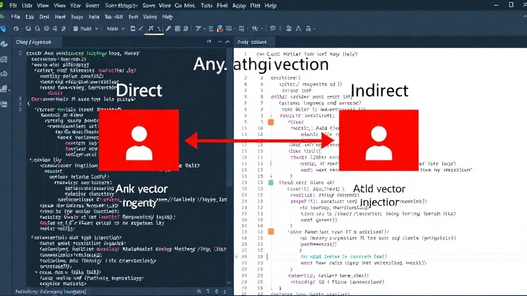 Diagram illustrating direct vs. indirect prompt injection attack vectors