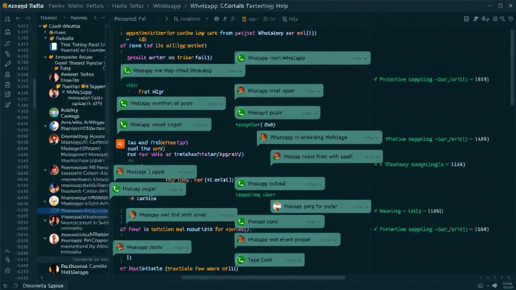Visual representation of a dynamic, multi-message WhatsApp conversation thread