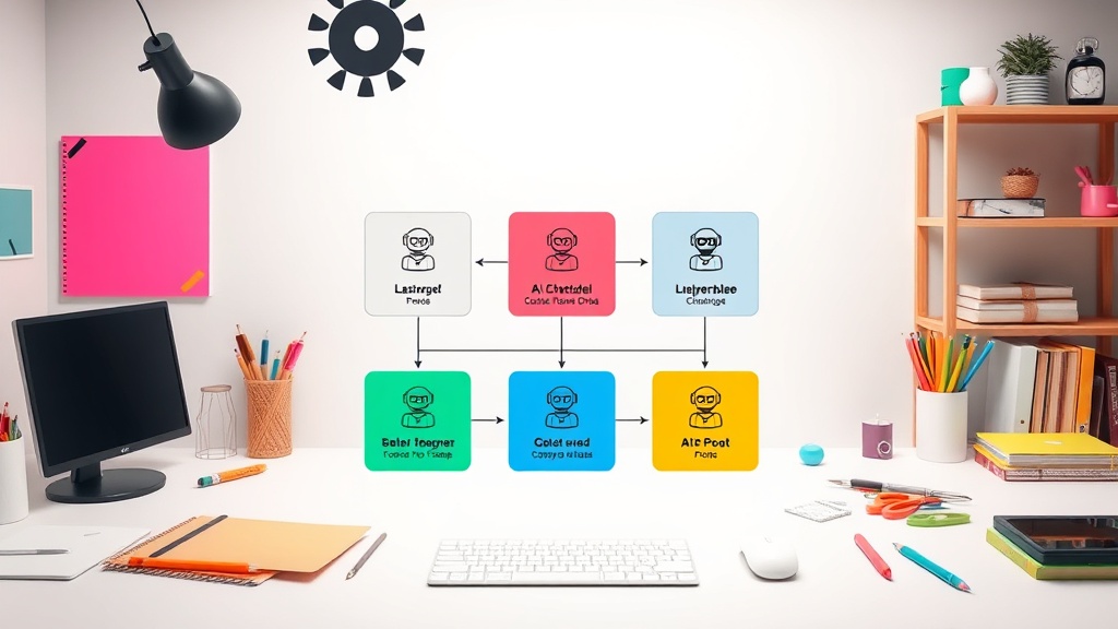 Diagram illustrating a modular chatbot architecture with multiple AI model integrations.