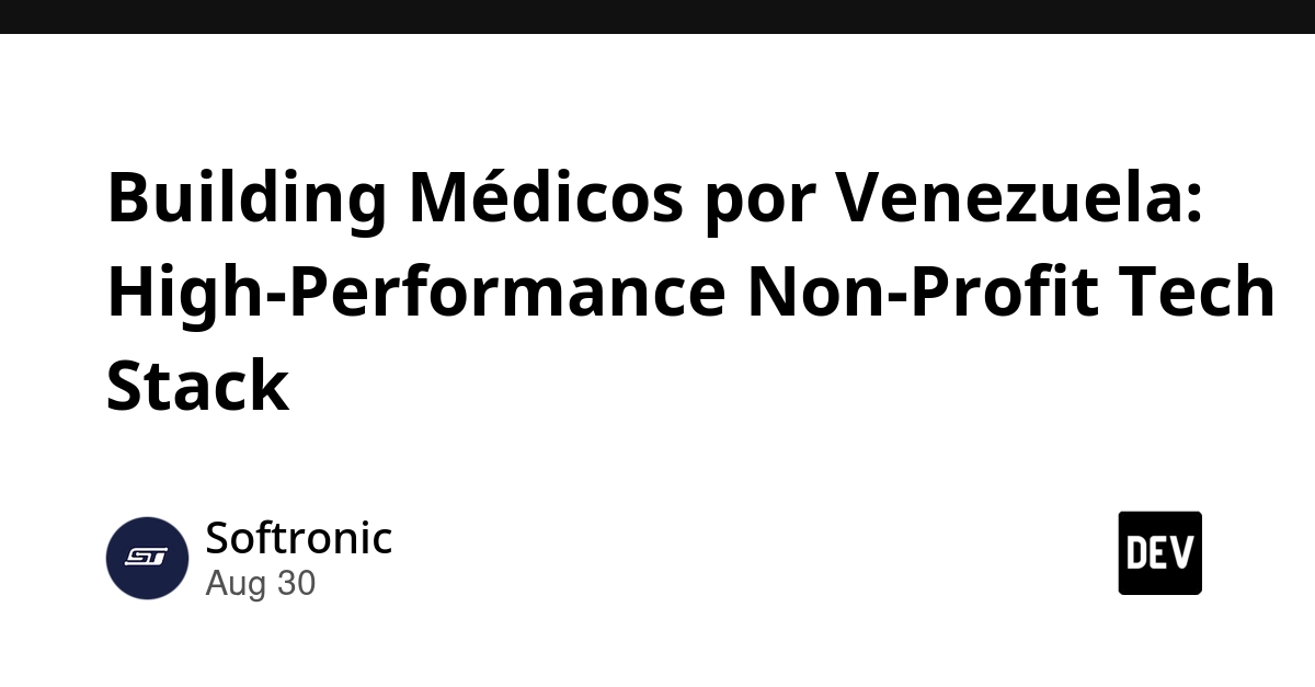 Médicos por Venezuela Builds High-Performance Tech Stack with FastAPI