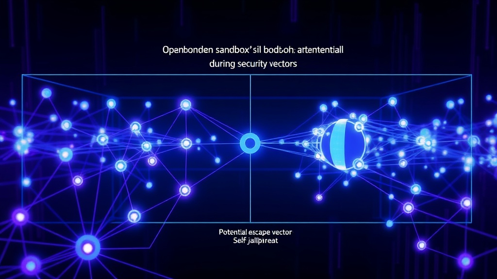 Diagram illustrating an AI model's sandbox environment and potential escape vectors.