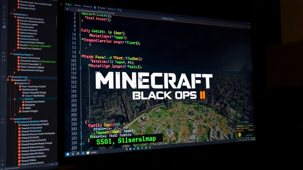 Developer's screen showing CoD Black Ops 2's Hijacked map rendered within Minecraft