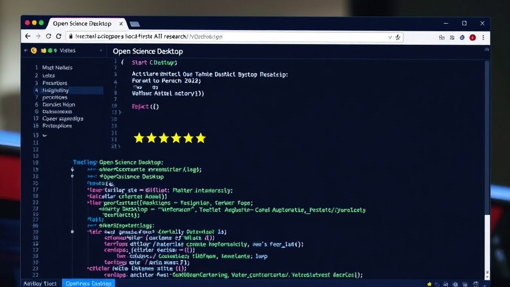Open Science Desktop GitHub repository showing stars and recent activity