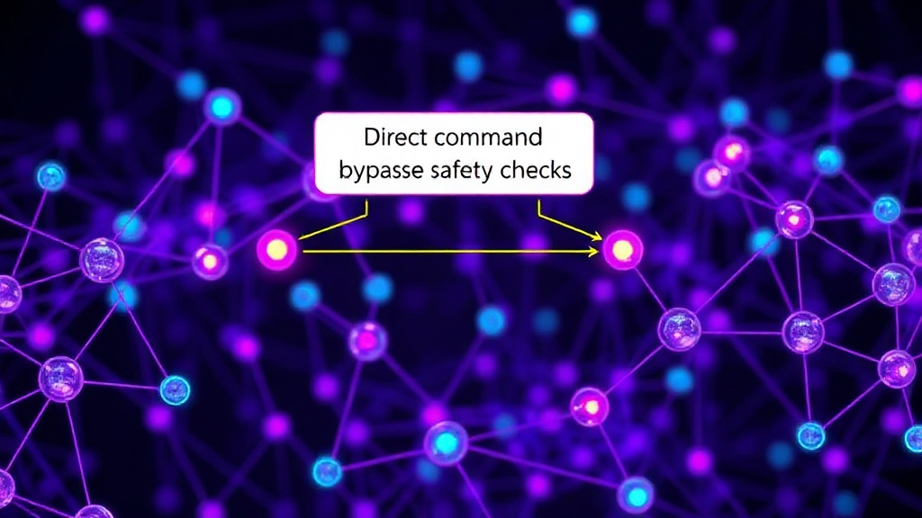 Diagram showing an AI agent's direct command bypassing safety checks to execute an action