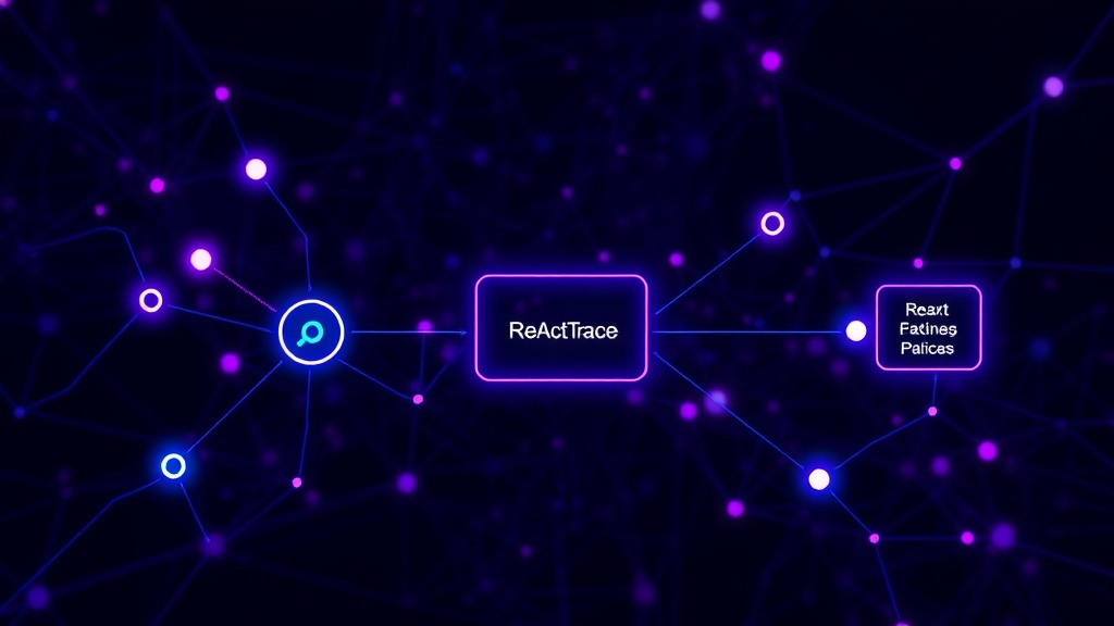 Diagram illustrating the ReActTrace components within an AI agent's execution flow