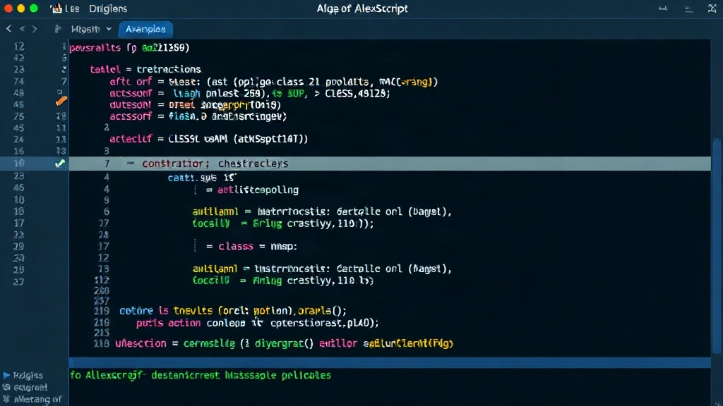 Illustrative example of AlexScript code with Polish keywords for class and constructor