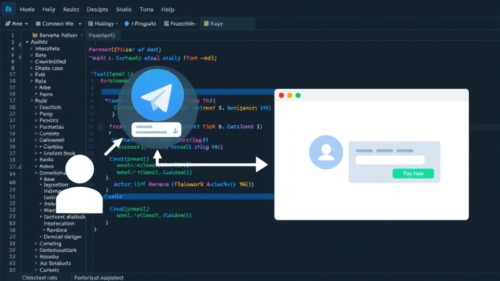 Diagram showing the flow from user payment to Telegram channel access