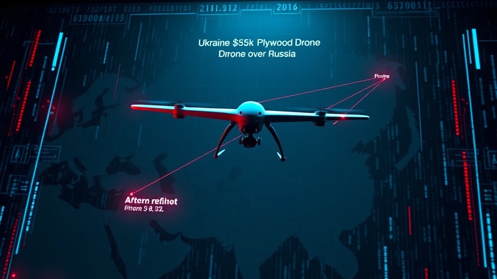 Diagram illustrating the 2,500km flight path of the Ukrainian drone over Russia